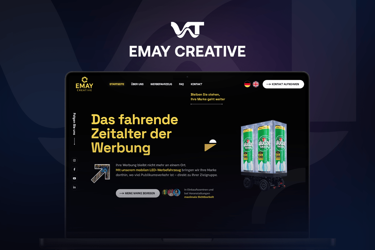 EMAY Creative dijital ajans web sitesi