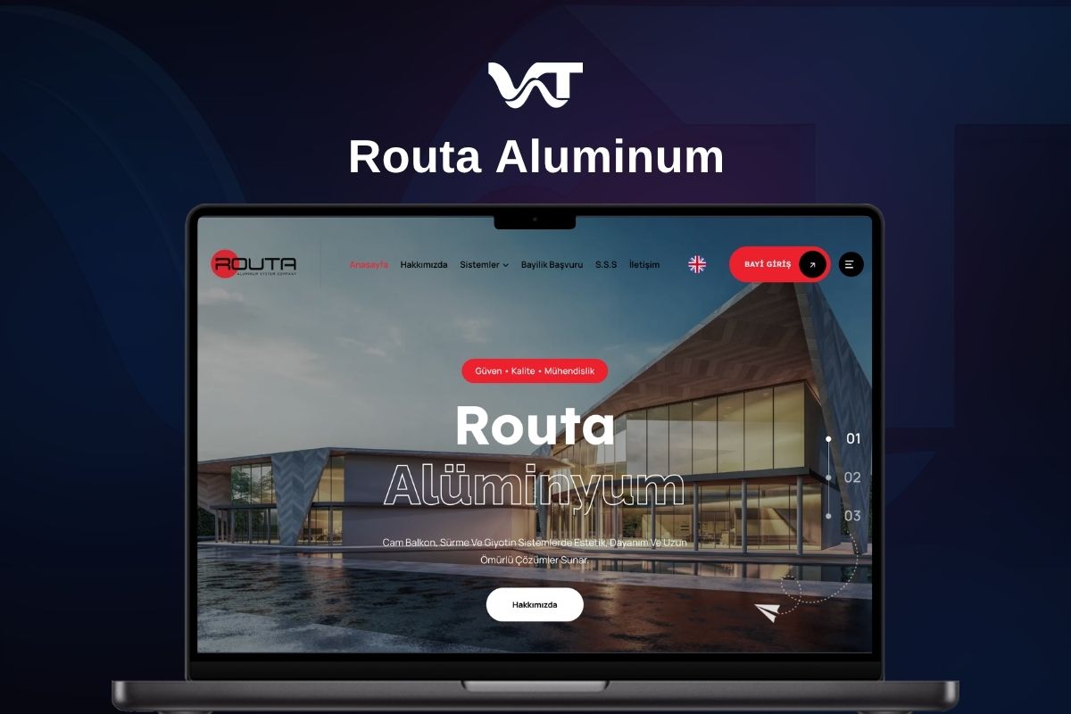 Routa Alüminyum Sistemleri kurumsal web sitesi