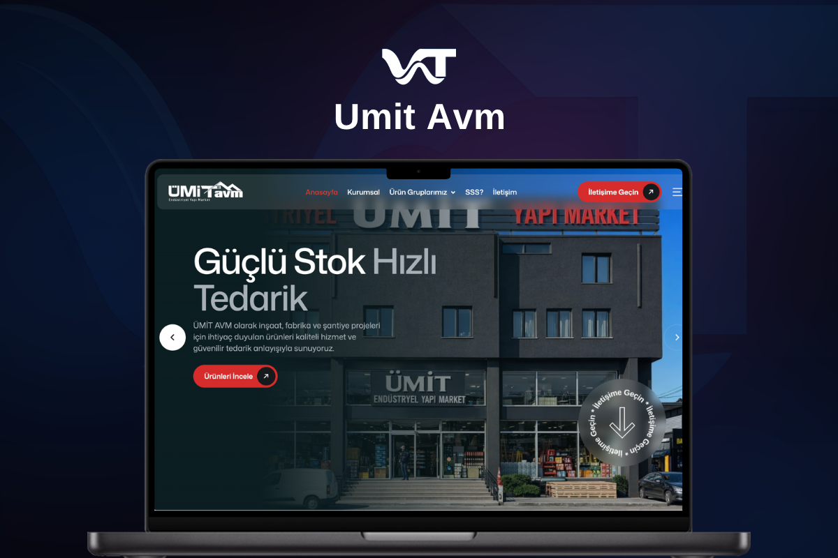 Ümit AVM Endüstriyel Yapı Market web sitesi