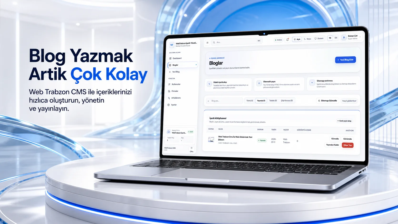 Web Trabzon CMS ile Web Sitelerinde Yeni Dönem